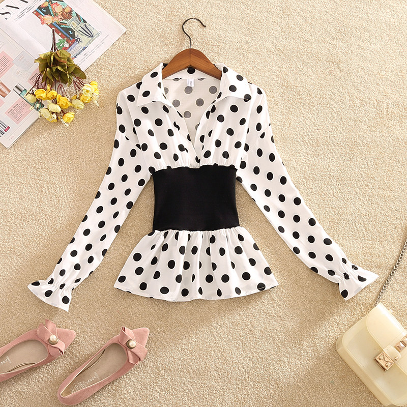 2020 Spring new pattern Women's wear shirt Waist Mosaic Show thin Versatile fashion Self cultivation Chiffon shirt jacketin the Women's clothing/Boutique , Shirt  category - from Buy2taobao.com to provide professional Taobao agent buy service