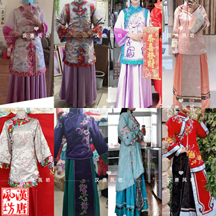 定制中国风中式婚礼夏款喜娘服民国秀禾服女主持人执礼服婚礼策划