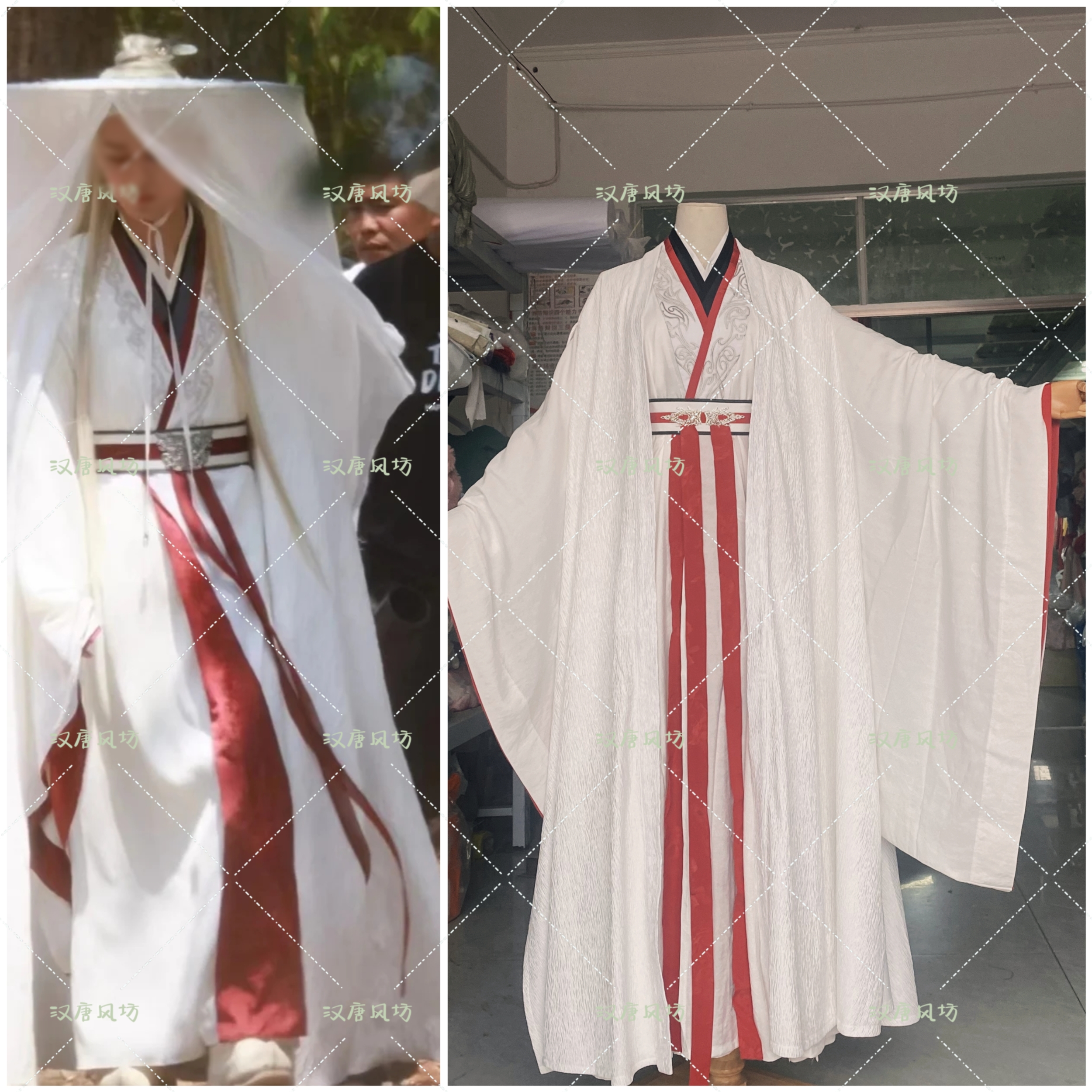 山海赴成毅白色秋水萧沉舟李肖明同款古装汉服侠客剑客武侠演出服