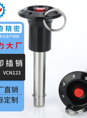 带轴向锁定（棘爪）锁销按钮快速插拨销VGN114.2快卸销VCN123工厂