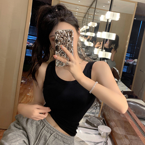 防走光遮副乳吊带小背心女夏季纯欲风辣妹显瘦内搭打底衫无袖上衣