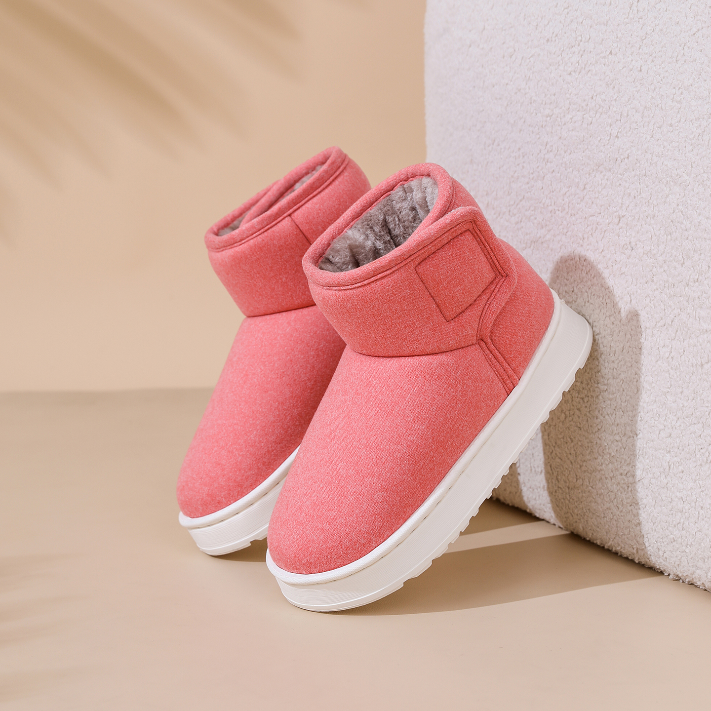 老北京棉鞋女冬季加绒加厚保暖高帮短靴厚底棉拖鞋防滑妈妈雪地靴