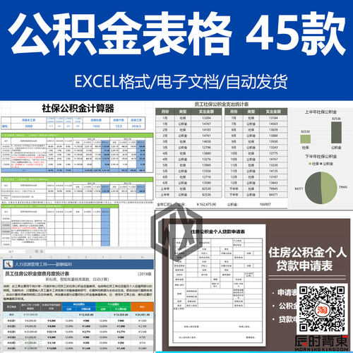 常用公司社保福员工住房公积金计算器管理申请明细Excel表格模板