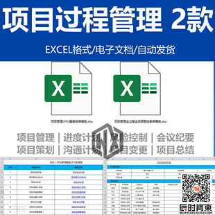 项目管理IPD软件研发流程风险控制进度计划过程管控Excel报表模板