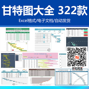 甘特图Excel日程表项目工程管理工作进度周月时间计划表格模板