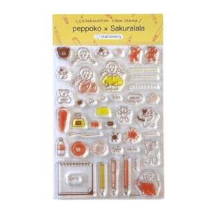 现货Peppoko x Sakuralala 联名透明印章love Stationery文具手账