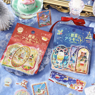 现货BGM井上彩圣诞节主题文创大合集贴纸和纸胶带明信片透明印章