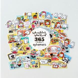 现货日本sakuralala 365系列日常手作美食节日和纸胶带手帐素材