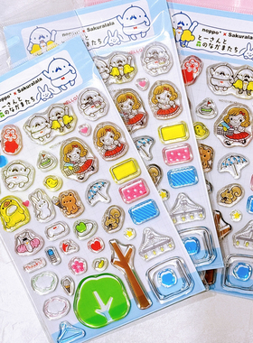 现货Sakuralala noppo联名透明印章To-san 与森林伙伴