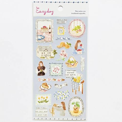 现货日本mind wave 贴纸 easy day 文具女子系列手账装饰