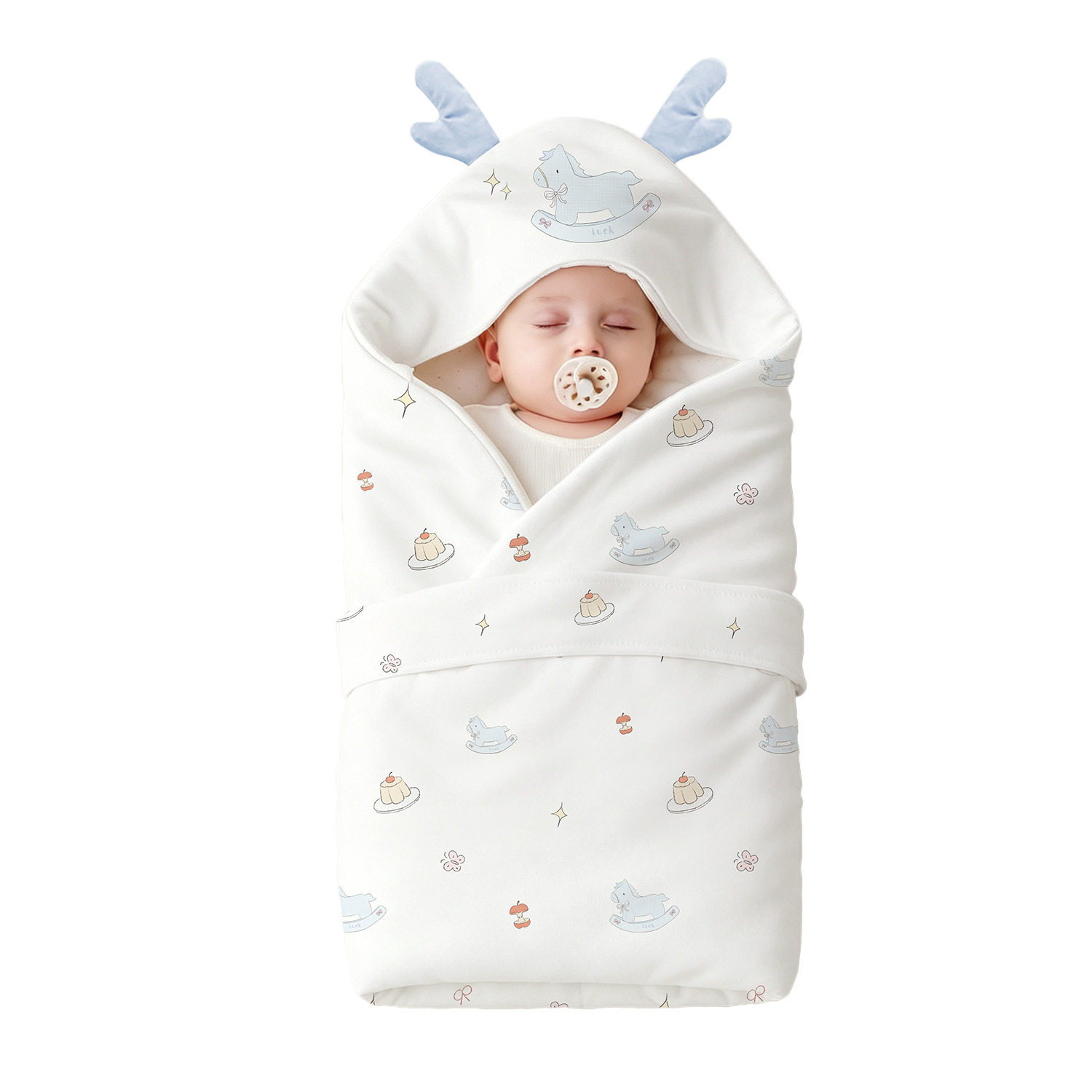 婴儿抱被秋冬夹棉新生儿透气包被宝宝产房包单巾外出抱毯A类纯棉