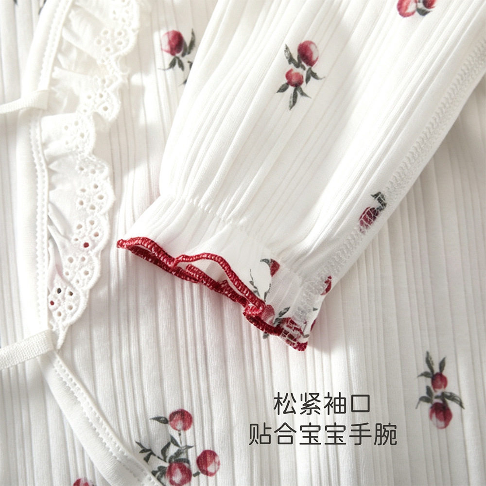 新生儿居家和尚服初生宝宝四季蝴蝶衣服小月龄春秋纯棉a类连体衣