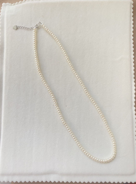 胖姐手作17 天然珍珠项链淡水小珍珠锁骨链颈链母亲节礼物全珠链