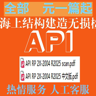 API RP 2X-2004 R2025 海上结构建造无损检验和人员资格准则 标准