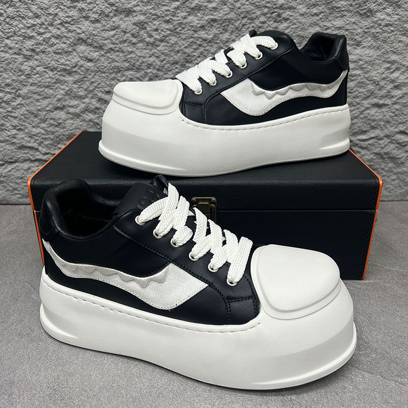 百搭小白鞋男2026春季新款小众高级感板鞋厚底增高男士潮牌休闲鞋,流行男鞋,时尚休闲鞋,淘宝优惠券,粉丝福利购,淘宝优惠卷