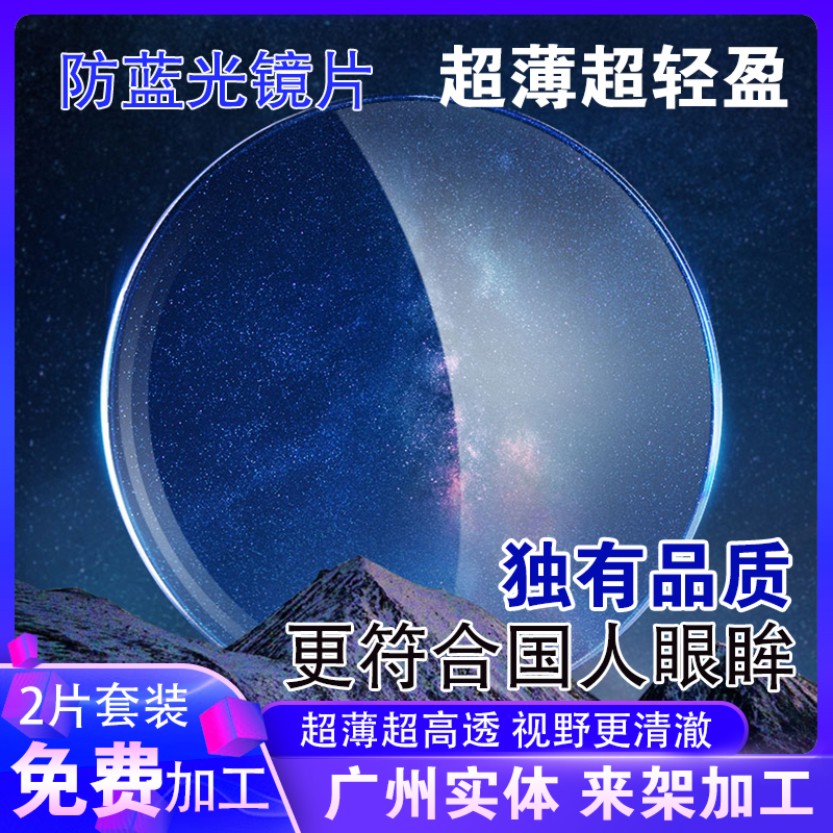 直播间1.71防蓝光1.67防辐射超亮超薄1.61近视眼镜1.56智能变色片-封面