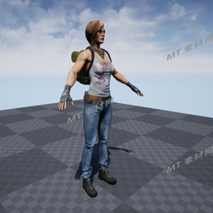 UE5虚幻5次世代古代中东人物角色动画模型Post Apocalypse Girl
