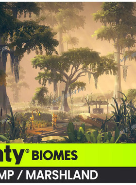 UE5.0虚幻5..0卡通风格化沼泽地生物环境Biomes_Swampr游戏场景
