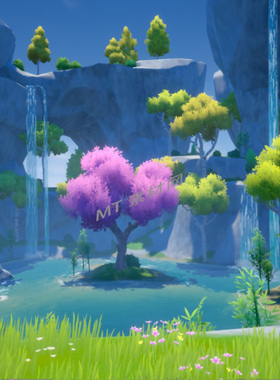 UE5.2虚幻5.2卡通风格化自然游戏环境场景Stylized Nature Vol.1