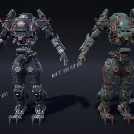 UE5虚幻5次世代科幻赛博朋克机器人角色模型DystopiaMechandPilot