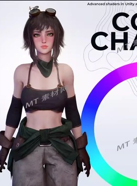 Unity优三缔次世代赛博朋克机械女孩人物角色模型Mechanic Girl