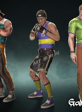 UE5虚幻5次世代街头嘻哈格斗人物角色动画模型Gangs Pack 02