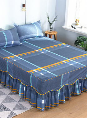 加厚床裙席梦思床垫韩式单件床罩床套 床盖床单床笠1.8/1.5/1.2米