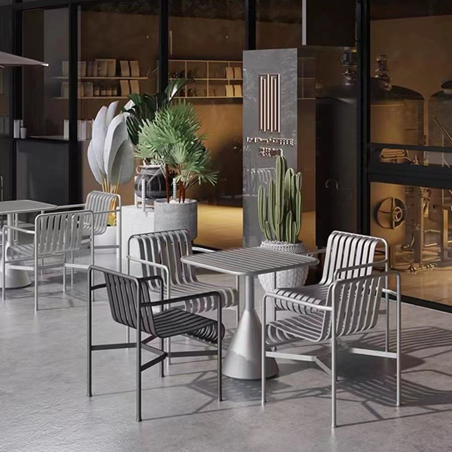 北欧户外铁艺桌椅组合庭院花园民宿阳台简约休闲室外餐桌椅套件,住宅家具,桌椅套件,淘宝优惠券,粉丝福利购,淘宝优惠卷