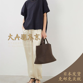 松紧腰光泽休闲裤 大A逛东京mica deal日本代购 2色0125303240