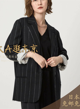 大A逛东京CONTE日本代购 羊毛羊绒混条纹西装外套日本制
