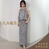 限 纯棉褶皱包臀半身裙2色 pas日本代购 大A逛东京ne quittez