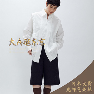 5折大A逛东京1er日本代购 日本制B1053BFP357 纯棉五分牛仔裤