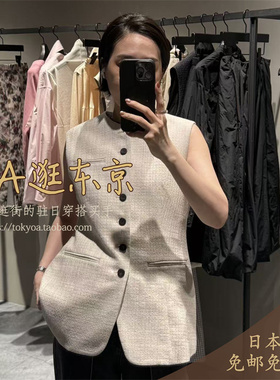 大A逛东京depareille日本代购 粗花呢无袖马夹日本制B1162AFV315