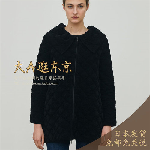 大A逛东京Edition日本代购 秋冬新款绗缝大翻领绒面外套日本制