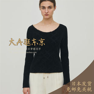 VIP6折大A逛东京Edition日本代购 纯棉U领针织套头衫上衣2色