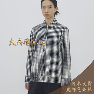 大A逛东京Edition日本代购 羊毛混格纹短外套日本制