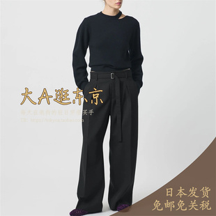 6折大A逛东京H beauty日本代购 通勤百搭纯色休闲裤西裤