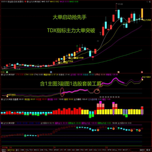 大单启动抢先手TDX指标主力大单突破含1主图3副图1选股套装 工具