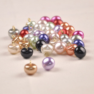 珍珠纽扣扣子高档圆形衬衣扣子衣服装饰衬衫纽扣珍珠彩色扣子辅料