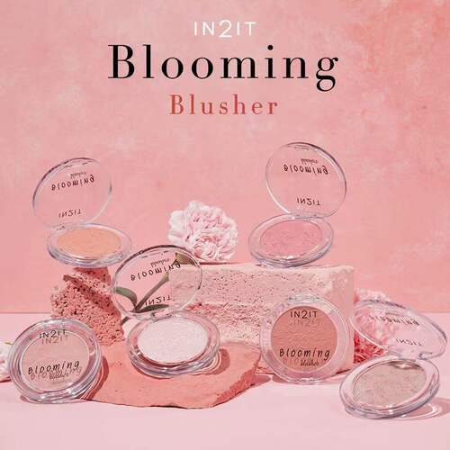 泰国IN2IT Blooming花漾绽放腮红元气少女腮红心浮雕持妆腮红自然