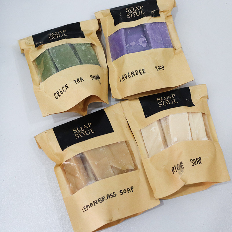 泰国SoapForSoul绿茶大米手工皂植萃舒缓肌肤表层多余油脂沐浴皂