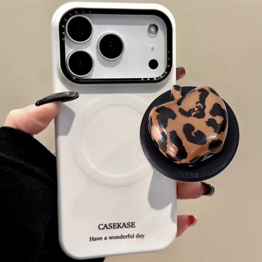 美式辣妹豹纹通用造型手机支架光滑滴胶可拉伸随身自拍背贴支架