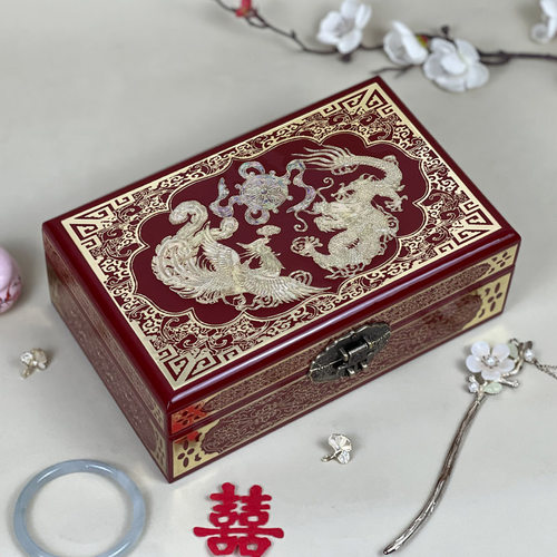 铜丝螺钿镶嵌高档精致非遗首饰盒