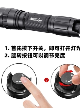 3W聚光led 旋钮可调无极 激发光源绿色光525NM-530NM科研实验研究