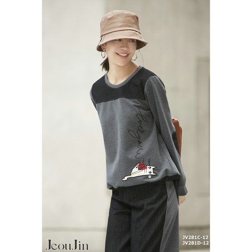 jeoujin 久景 秋冬 新款 女装 JV281C 休闲 百搭 显瘦 上衣 1880