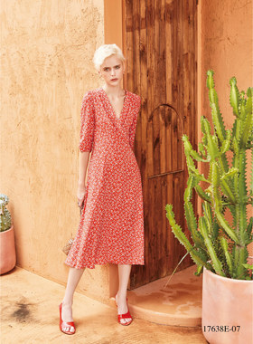 可议价 台湾女装 J景 春夏 新款 17638E 显瘦 气质 连衣裙 2680