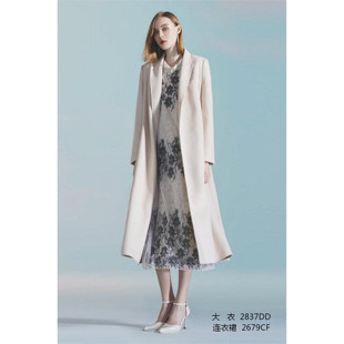 洪秀女 CANDACE 秋冬 新款 女装 2837DD 百搭 双面呢 外套 5880