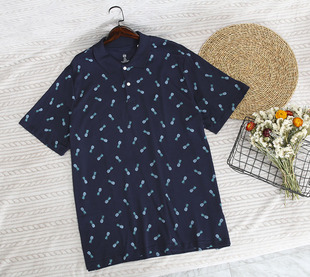 500斤特大男士肥佬胖子加肥加大码全棉宽松休闲翻领印花短袖6