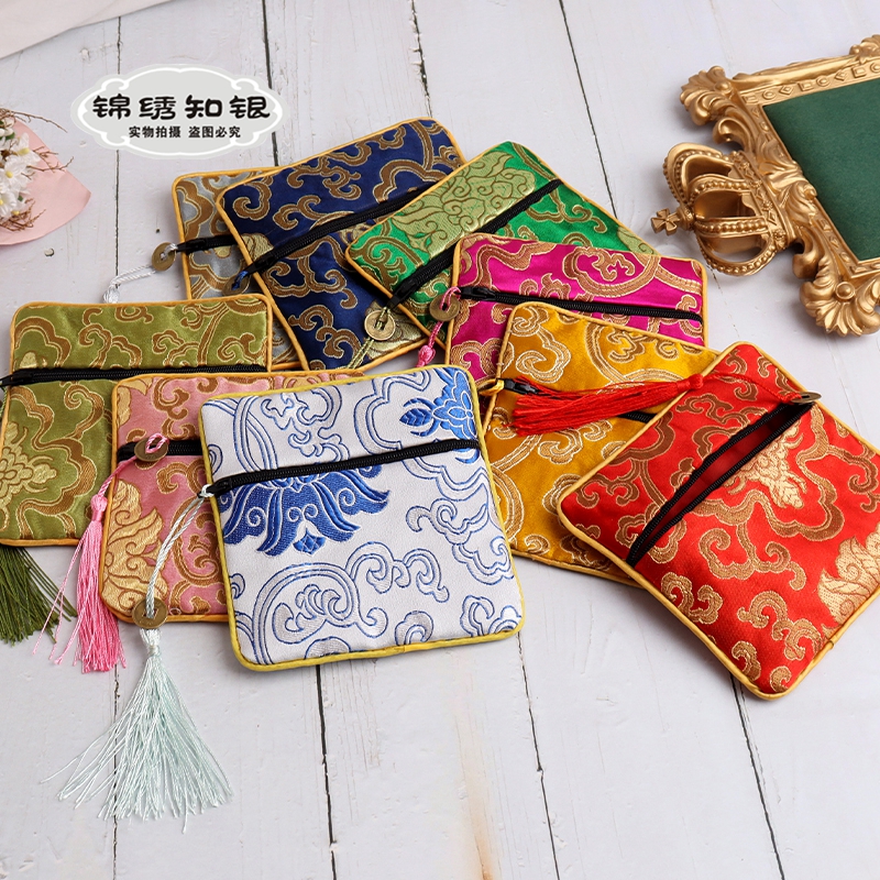 锦囊首饰袋刺绣四方迷你收藏