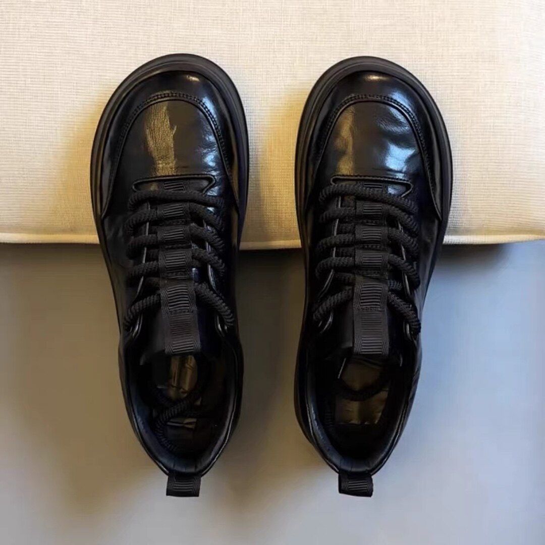 春季头层皮鞋男士休闲真皮商务正休闲皮鞋